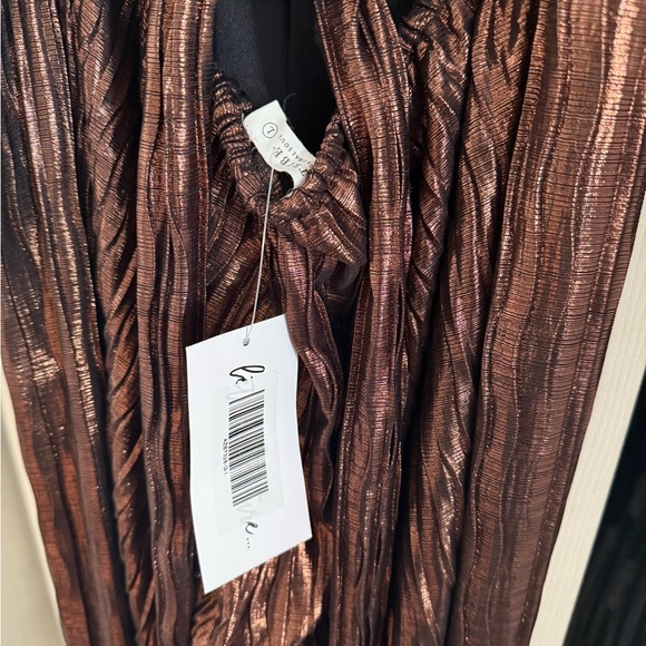 NWT 12th Tribe Camilla Pleated Bronze Jumpsuit - Picture 3 of 6